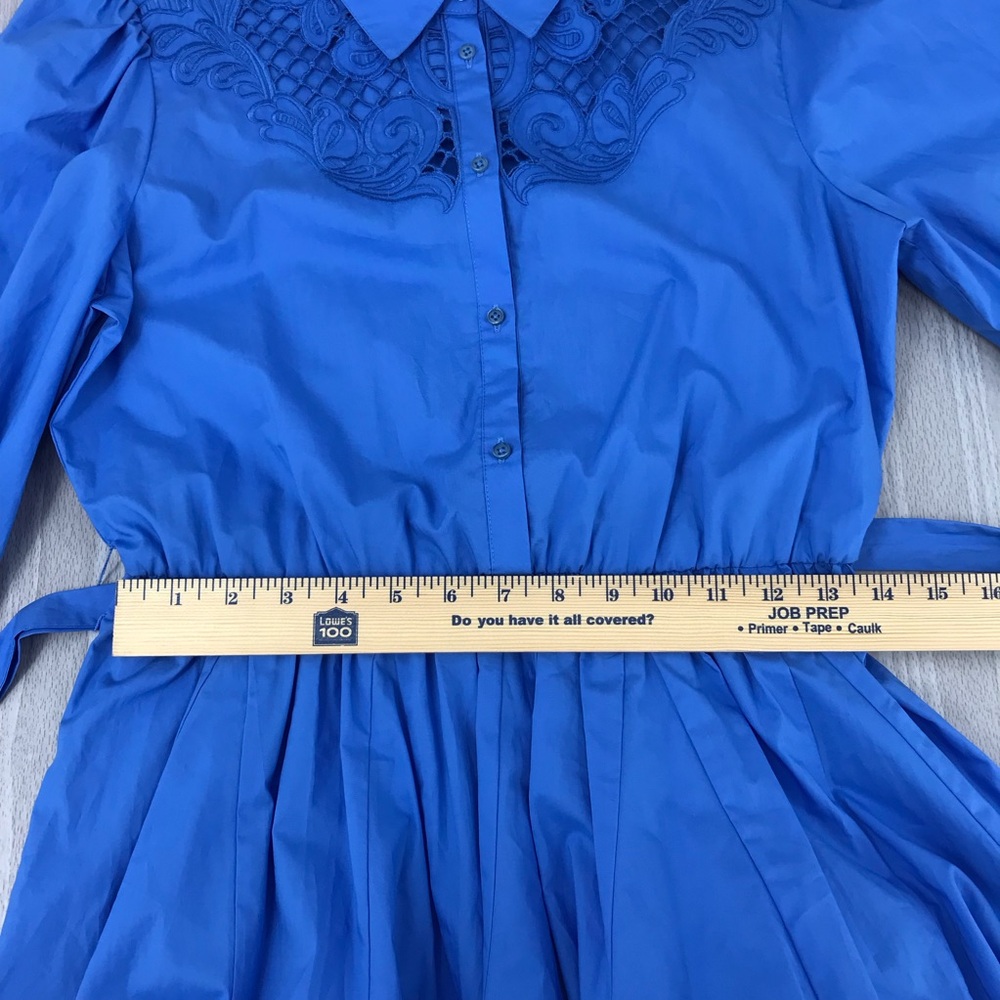 Maje Royal Blue Embroidered Mini Dress - Picture 15 of 17